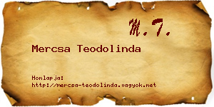 Mercsa Teodolinda névjegykártya